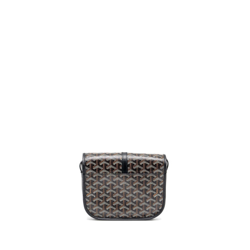 BELVEDERE PM MESSENGER BAG GOYARDLINE CANVAS / CALFSKIN BLACK SHW