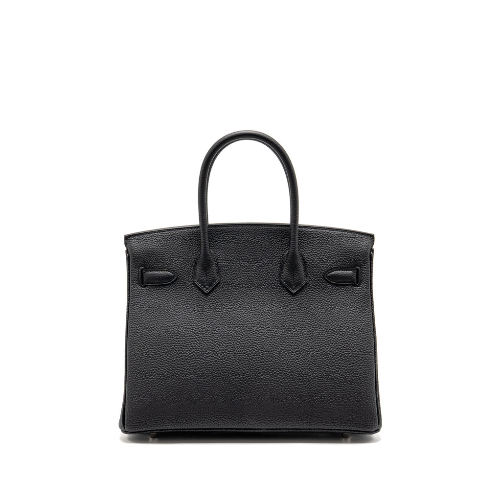 HERMES BIRKIN 30 TOGO BLACK BRUSHED SHW
