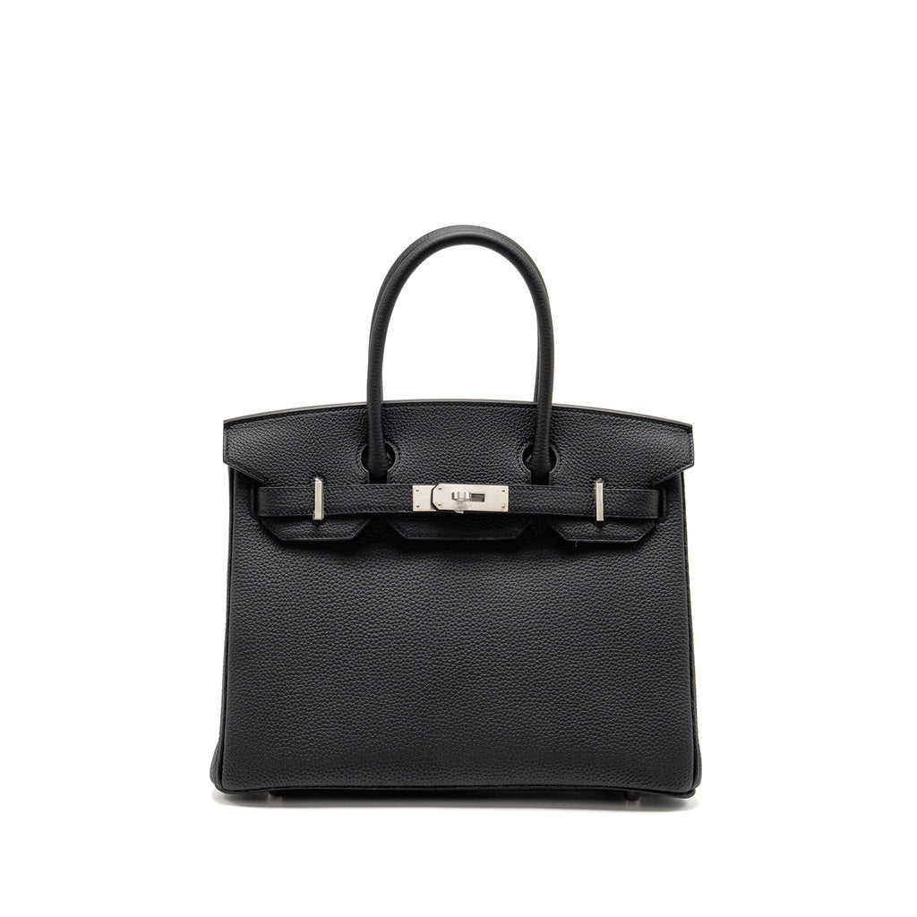 HERMES BIRKIN 30 TOGO BLACK BRUSHED SHW