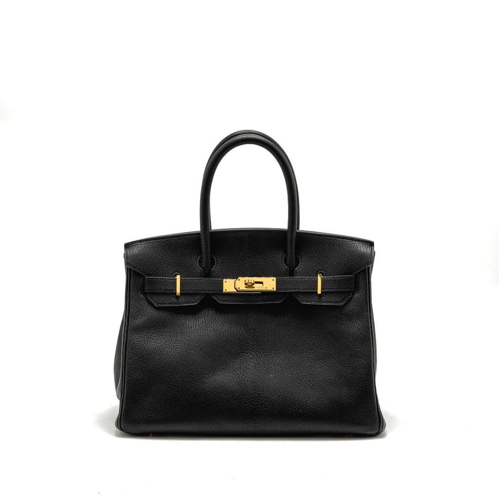 HERMES BIRKIN 30 CHÈVRE DE COROMANDEL BLACK GHW