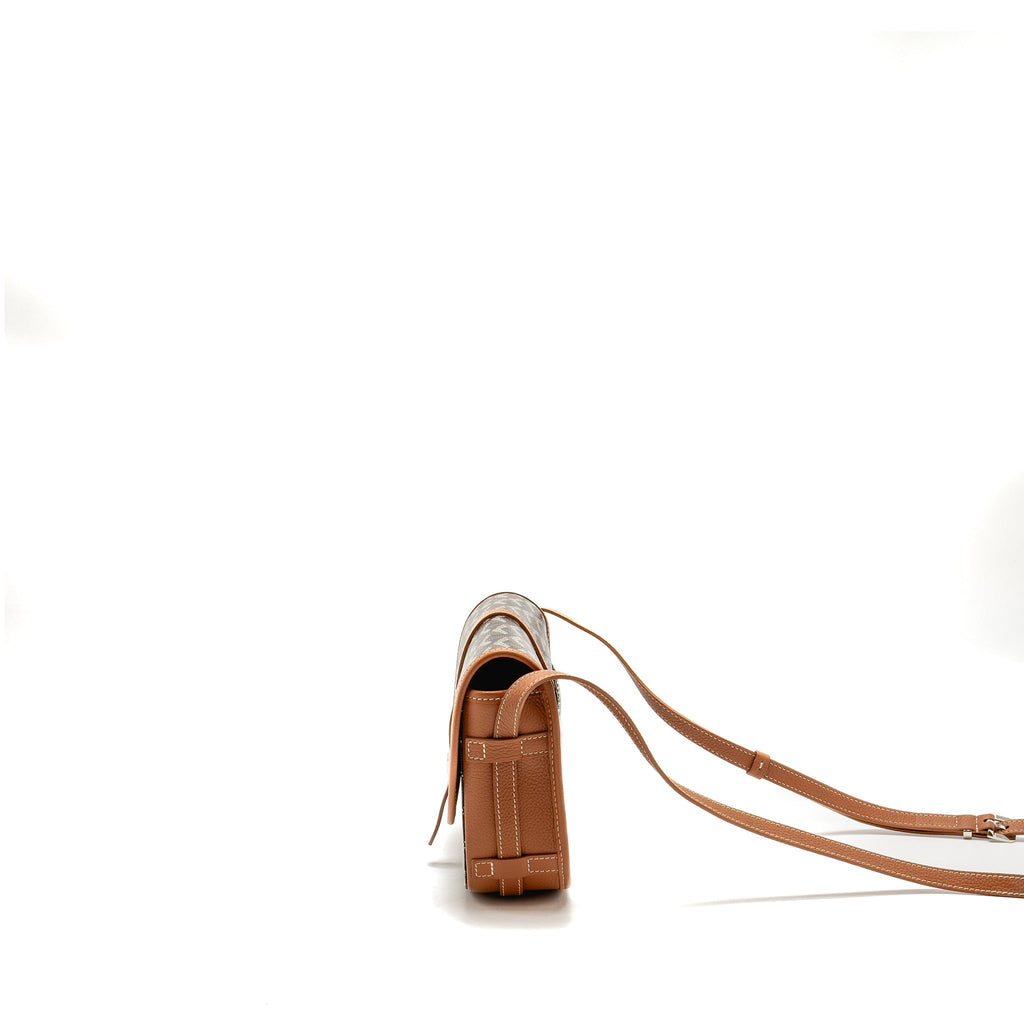 BELVEDERE PM MESSENGER BAG GOYARDINE CANVAS/CALFSKIN TAN SHW