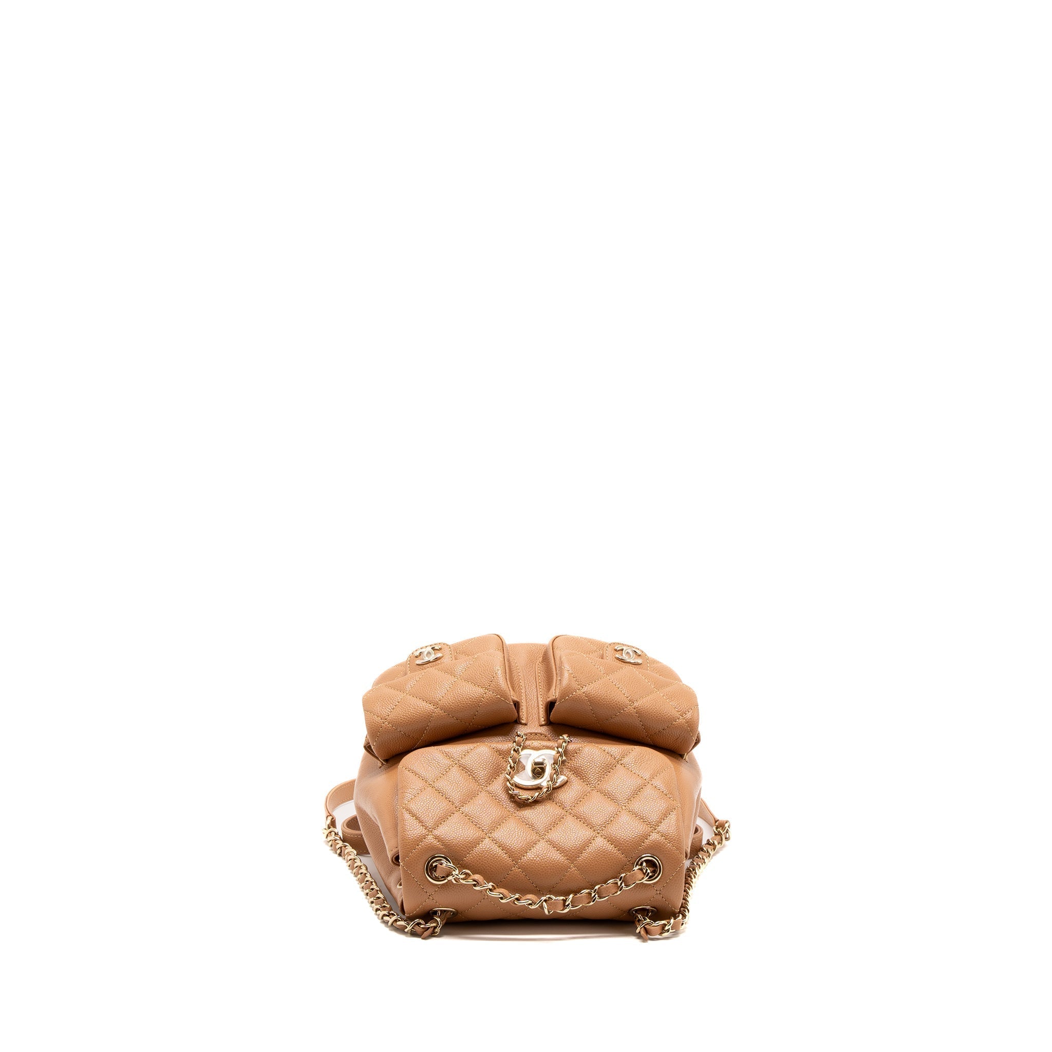 23P TRIPLE PACK BACKPACK CAVIAR DARK BEIGE LGHW(MICROCHIP)