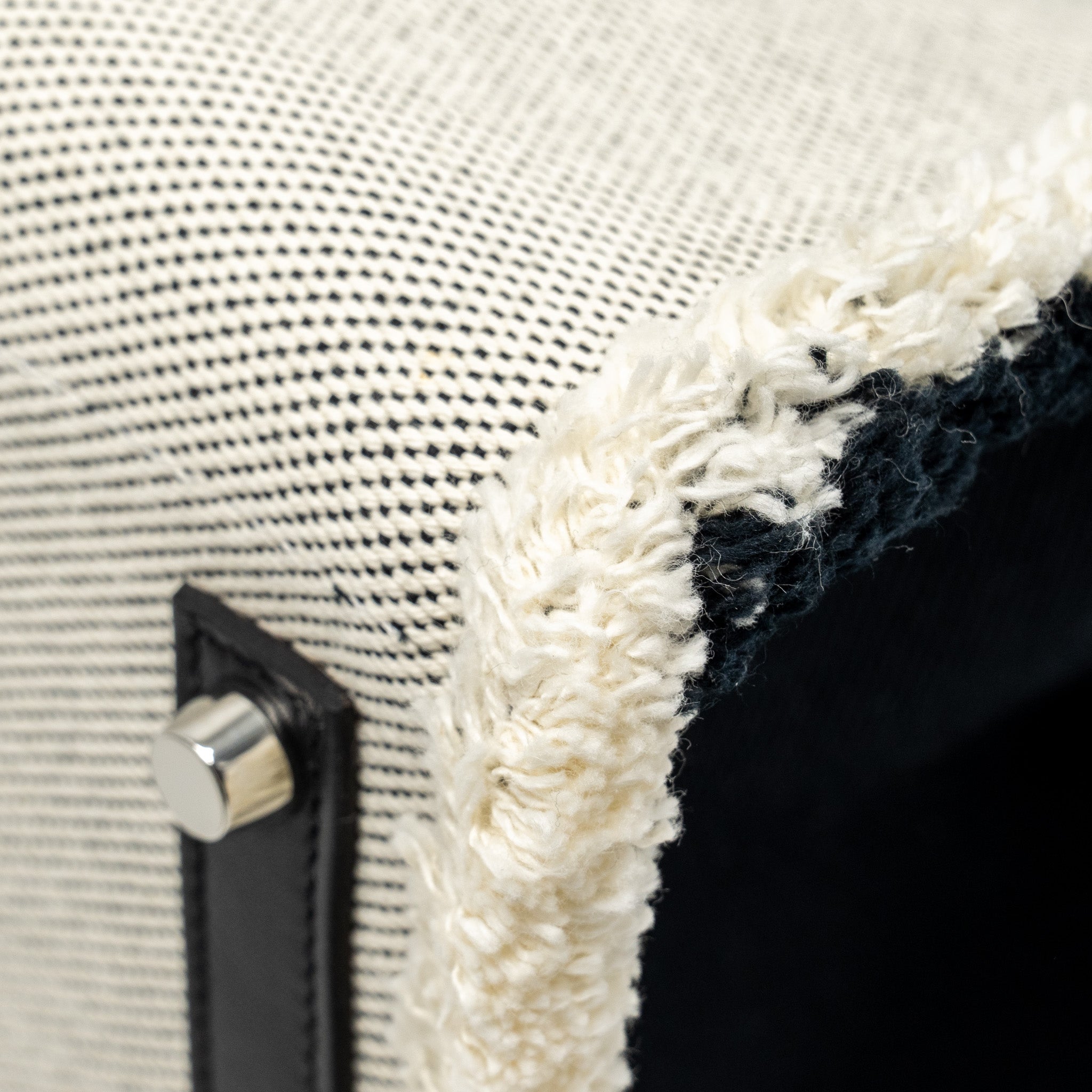 HERMES BIRKIN 35 FRAY FRAY CANVAS/ SWIFT BLACK/ECRU SHW