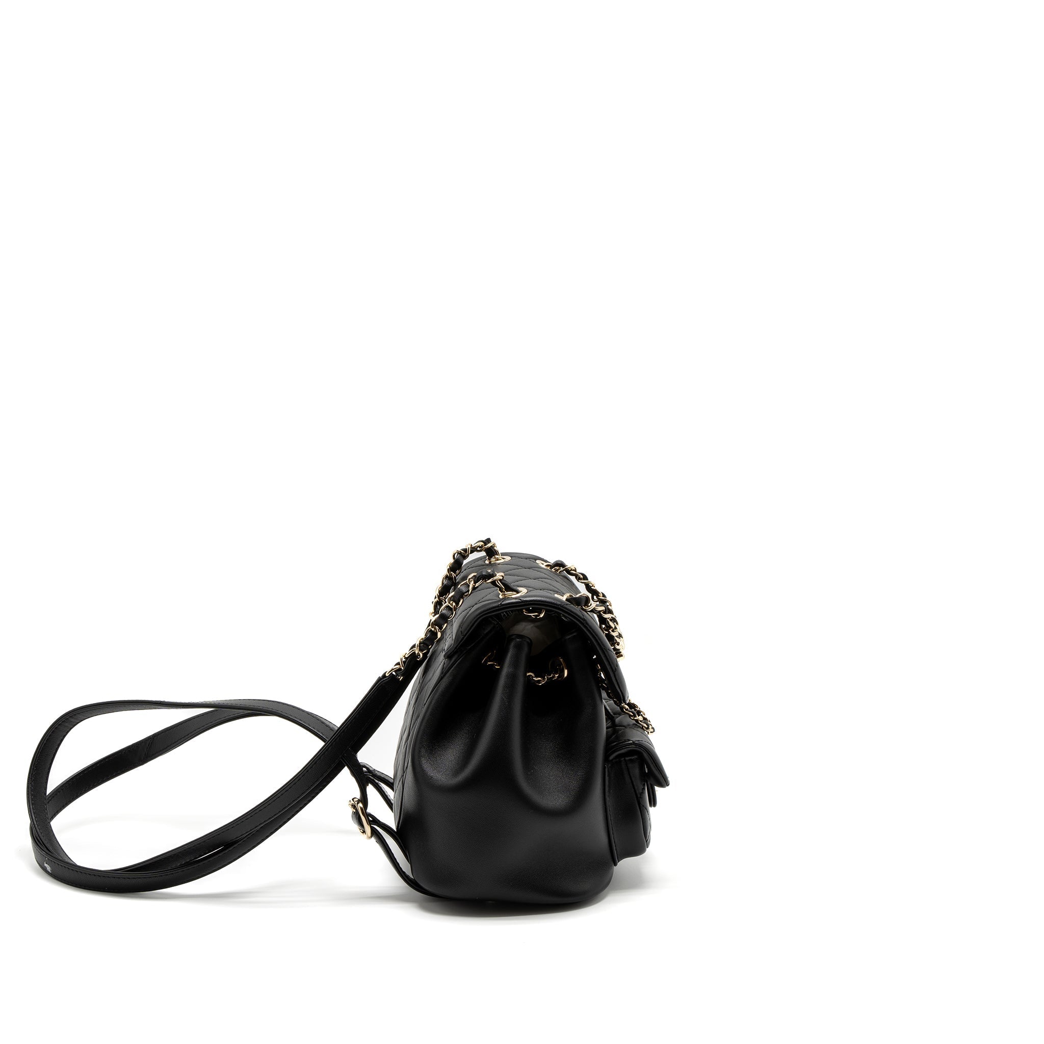 MINI DUMA BACKPACK LAMBSKIN BLACK LGHW (MICROCHIP)