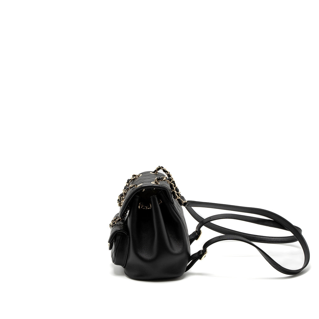 MINI DUMA BACKPACK LAMBSKIN BLACK LGHW (MICROCHIP)