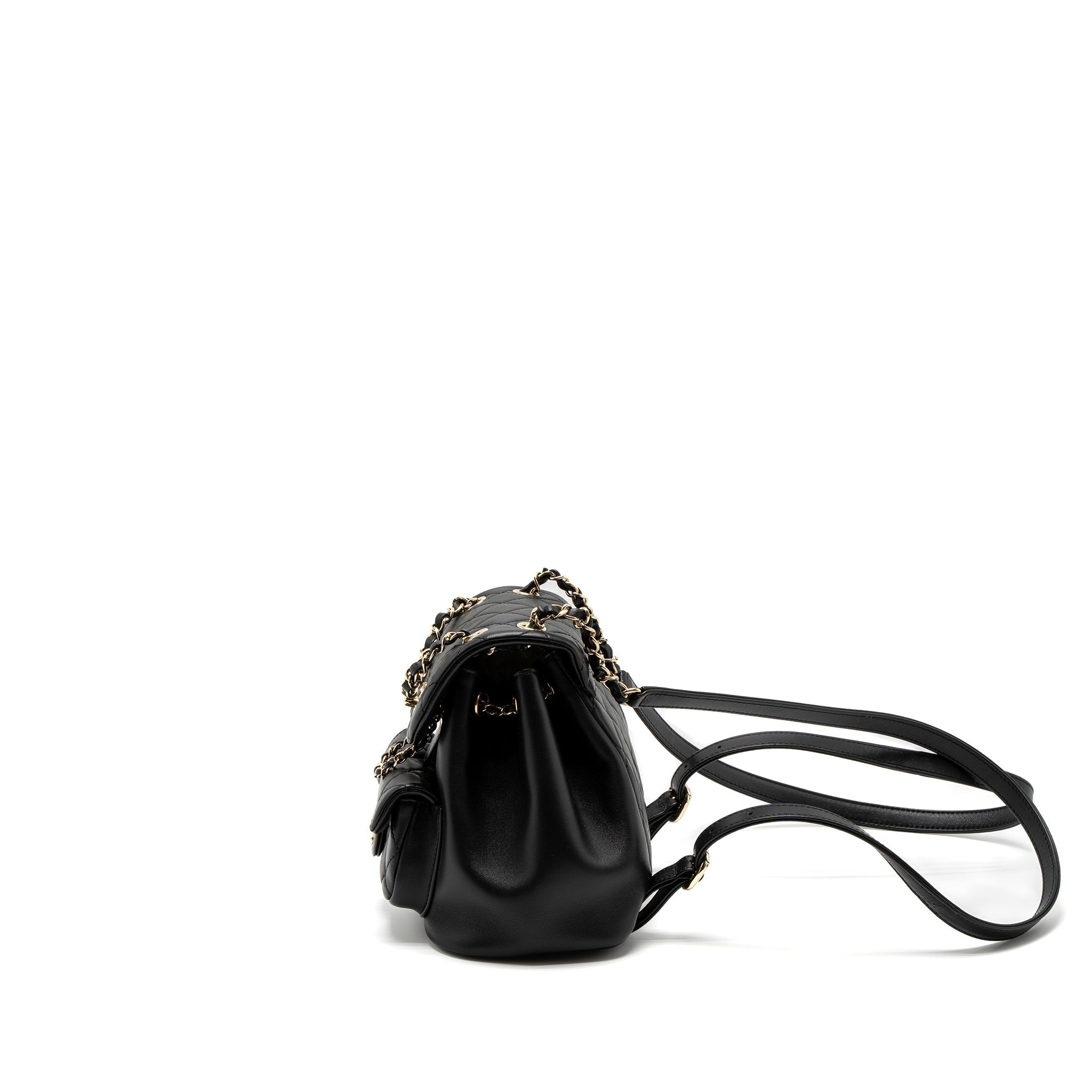 MINI DUMA BACKPACK LAMBSKIN BLACK LGHW (MICROCHIP)