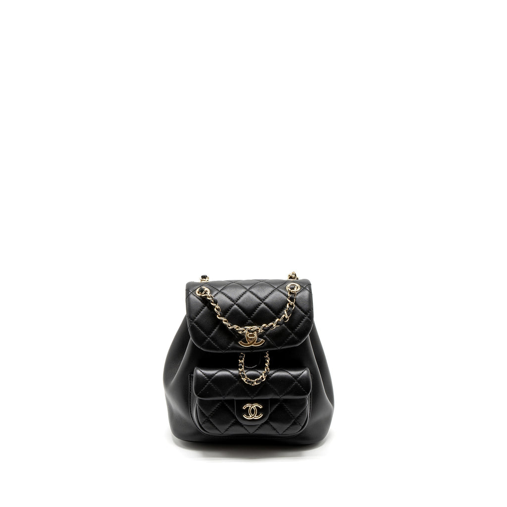 MINI DUMA BACKPACK LAMBSKIN BLACK LGHW (MICROCHIP)
