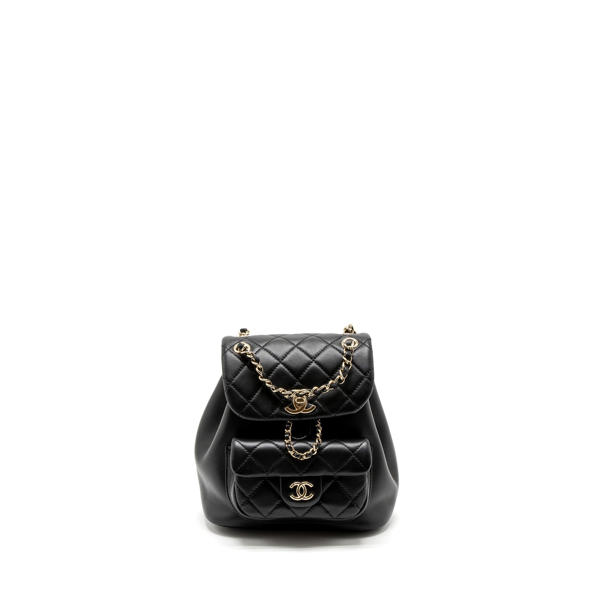 MINI DUMA BACKPACK LAMBSKIN BLACK LGHW (MICROCHIP)