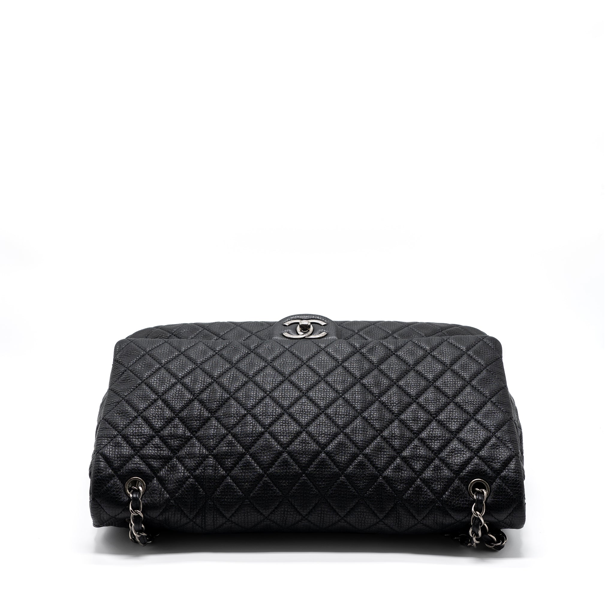 XXL CLASSIC TRAVEL FLAP CALFSKIN BLACK RUTHENIUM HARDWARE