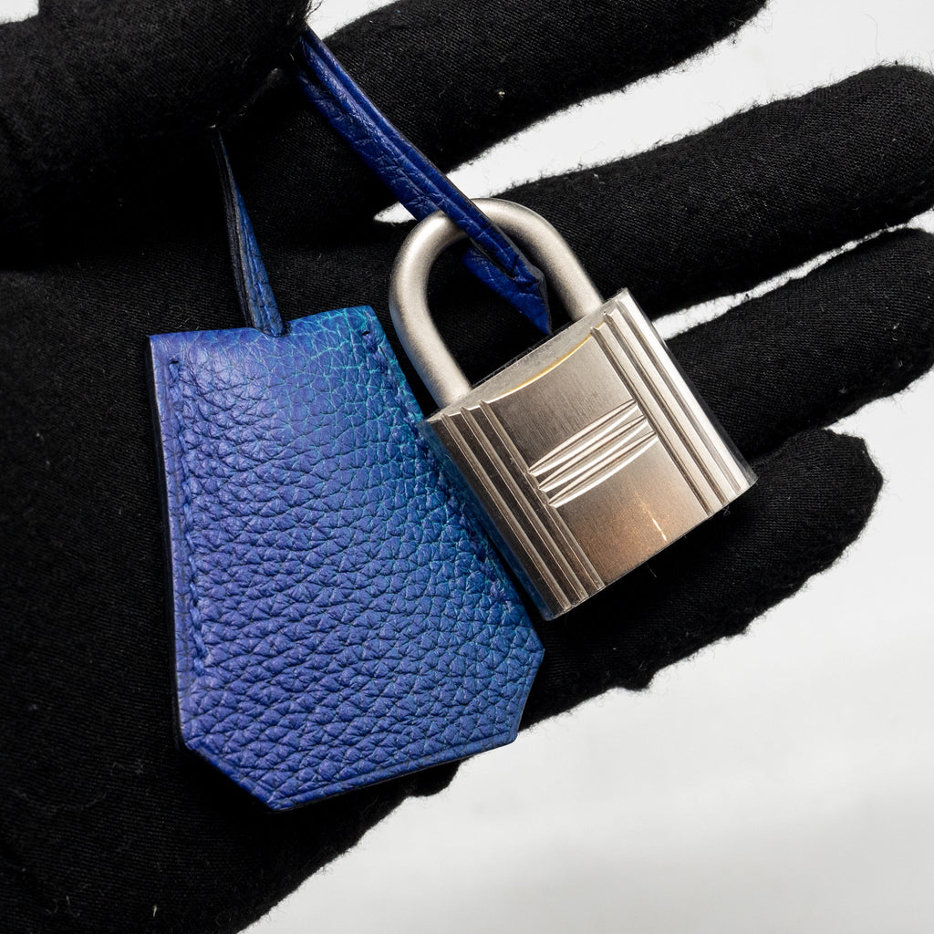 HERMES HAC BIRKIN 40 COSMOS LIMITED EDITION TOGO BLUE NUIT / VIOLET BRUSHED SHW