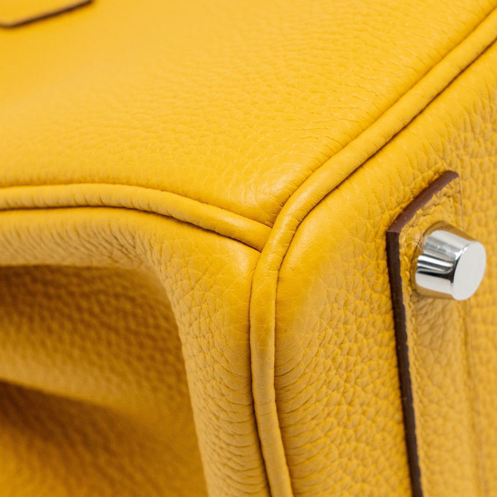 HERMES BIRKIN 25 TOGO JAUNE AMBER SHW