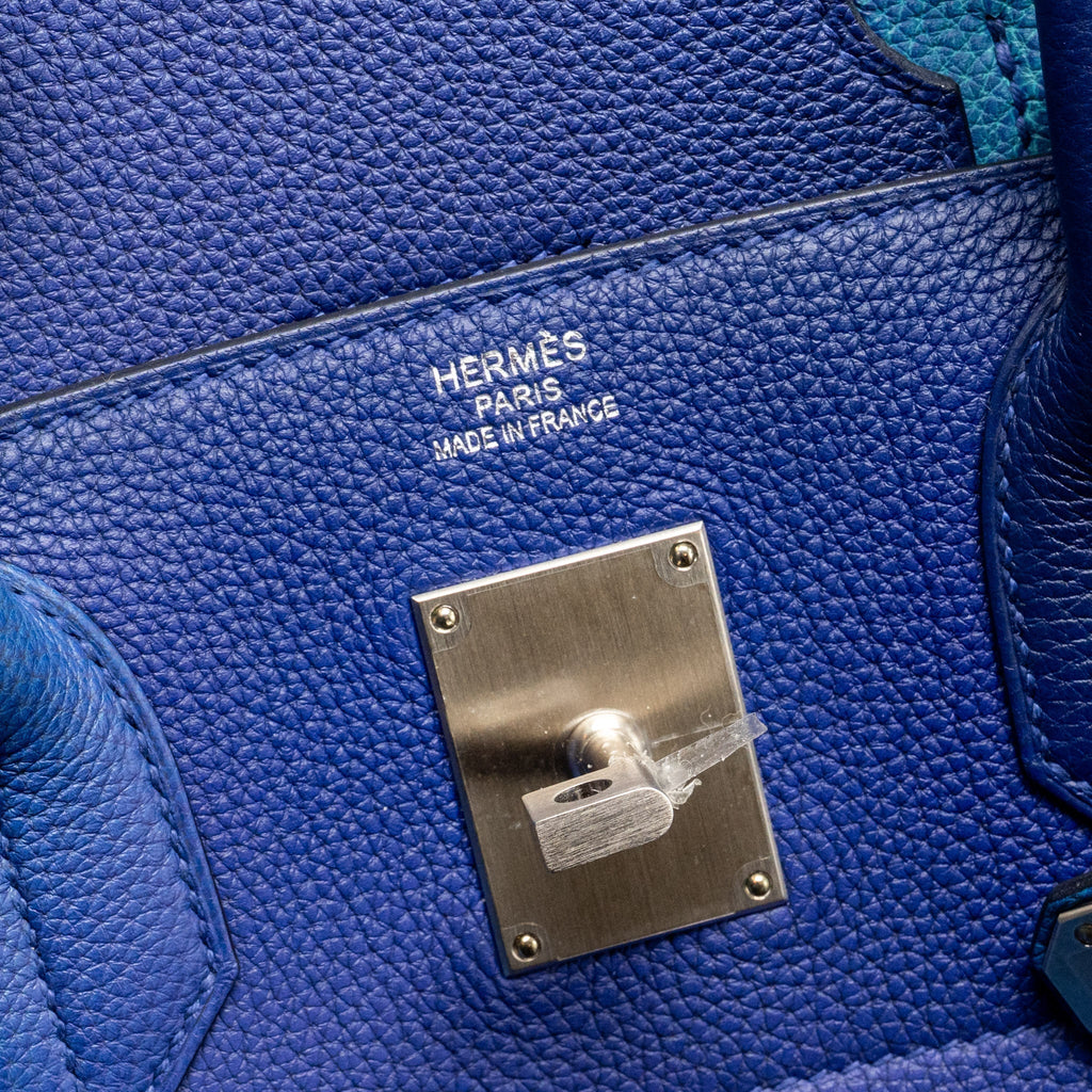 HERMES HAC BIRKIN 40 COSMOS LIMITED EDITION TOGO BLUE NUIT / VIOLET BRUSHED SHW