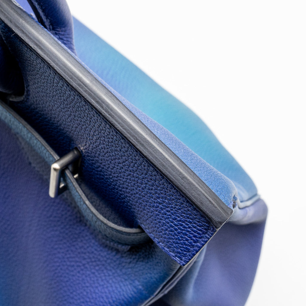 HERMES HAC BIRKIN 40 COSMOS LIMITED EDITION TOGO BLUE NUIT / VIOLET BRUSHED SHW