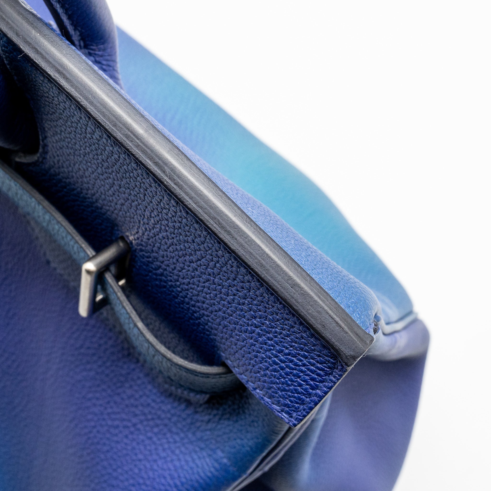 HERMES HAC BIRKIN 40 COSMOS LIMITED EDITION TOGO BLUE NUIT / VIOLET BRUSHED SHW