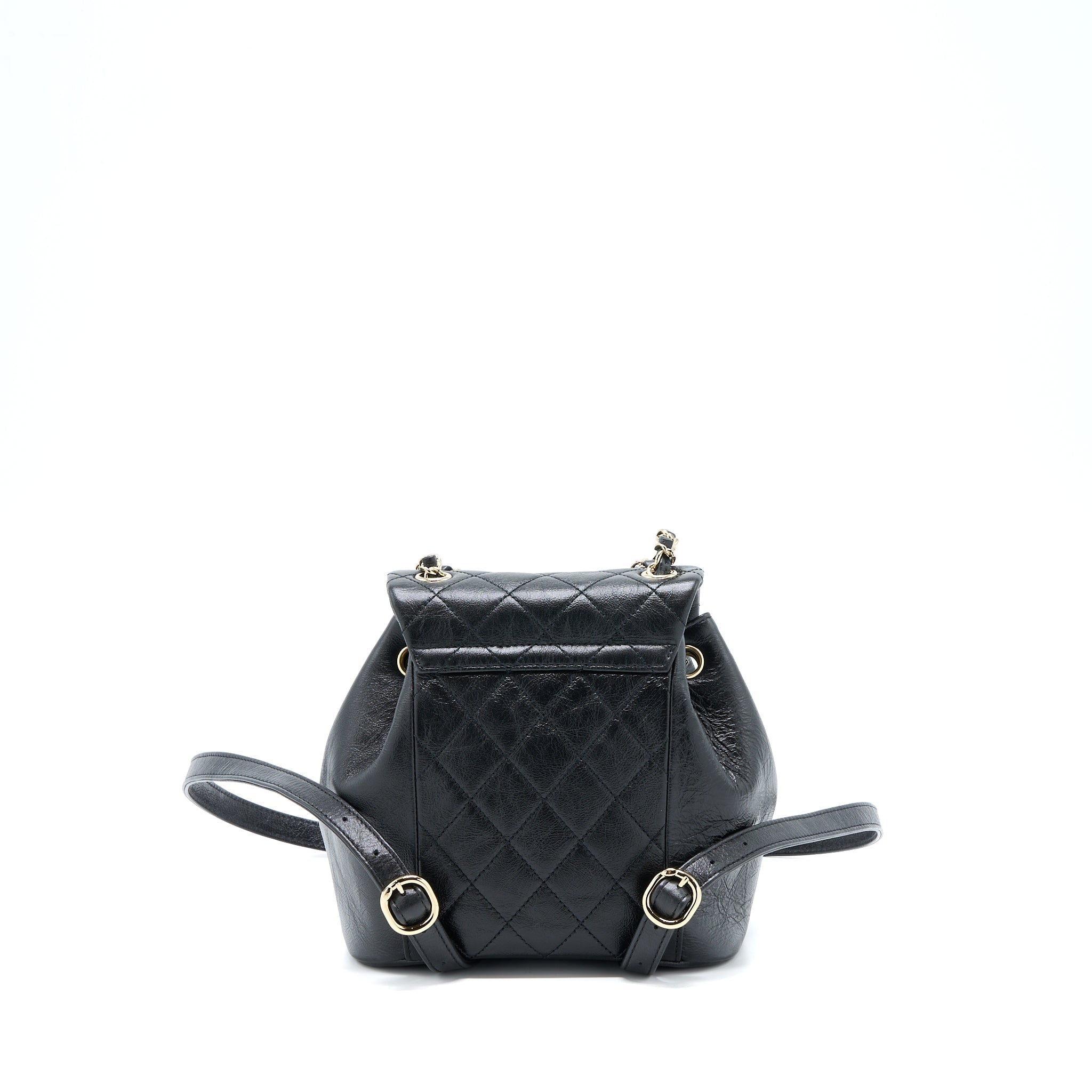 22C MINI DUMA BACKPACK AGED CALFSKIN BLACK LGHW (MICROCHIP)