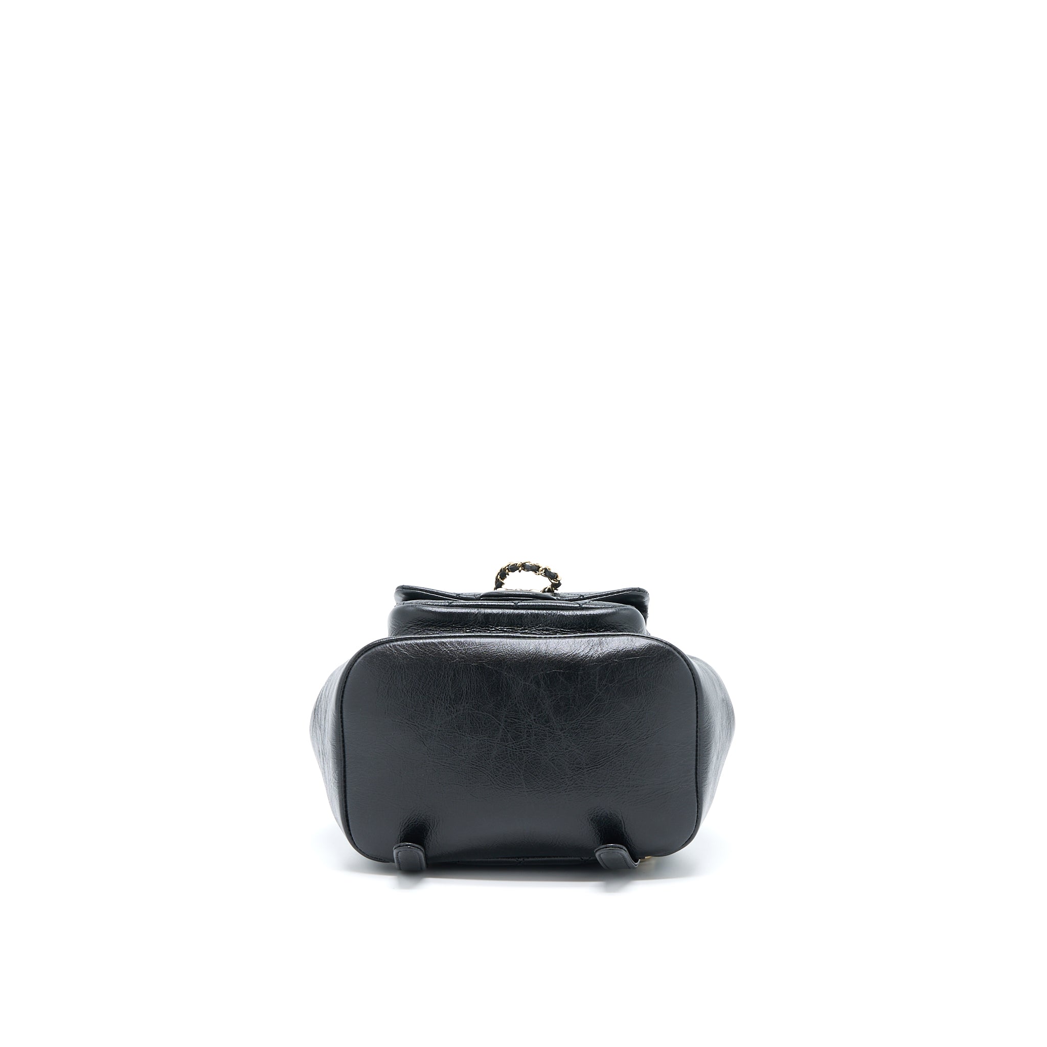 22C MINI DUMA BACKPACK AGED CALFSKIN BLACK LGHW (MICROCHIP)