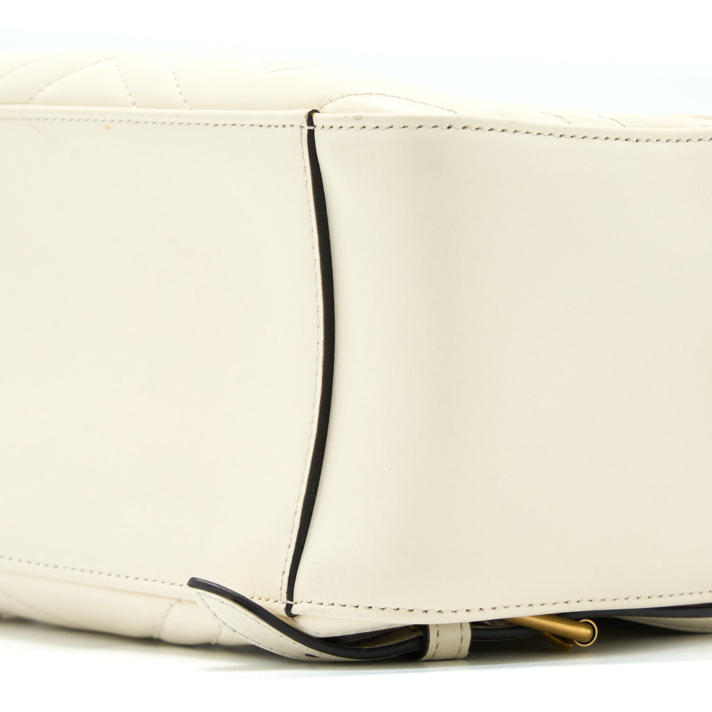 GG MARMONT BACKPACK CALFSKIN WHITE GHW