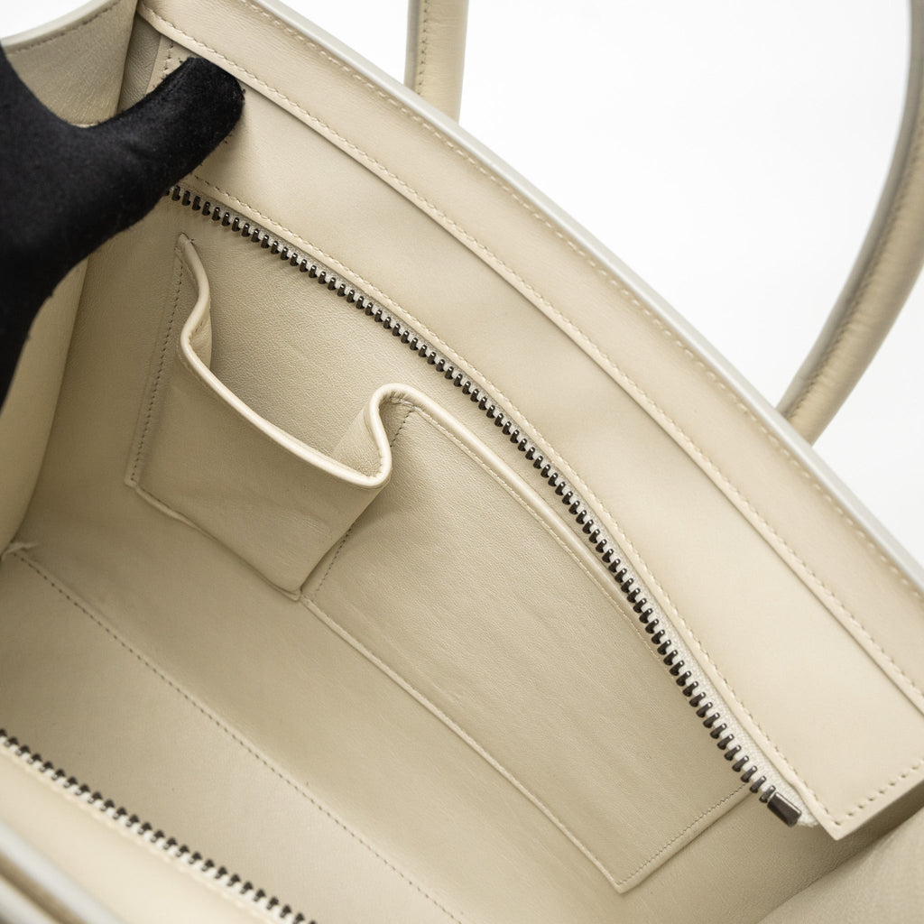 MICRO LUGGAGE BAG CALFSKIN WHITE SHW