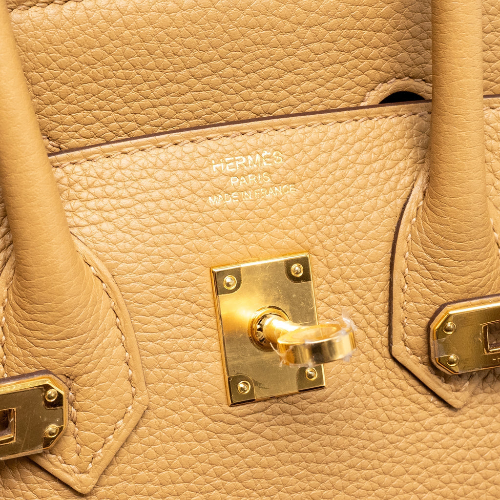 HERMES BIRKIN 25 TOGO BISCUIT GHW