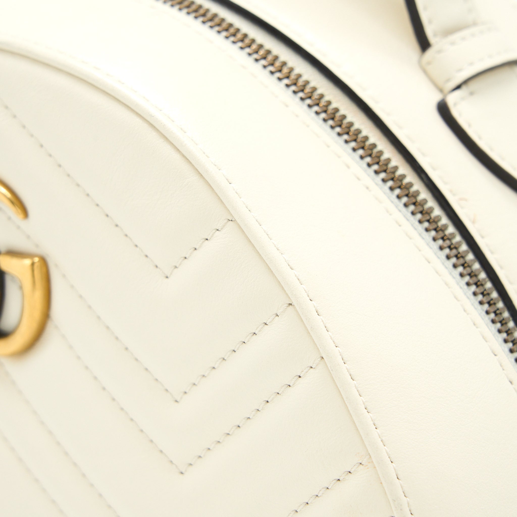 GG MARMONT BACKPACK CALFSKIN WHITE GHW