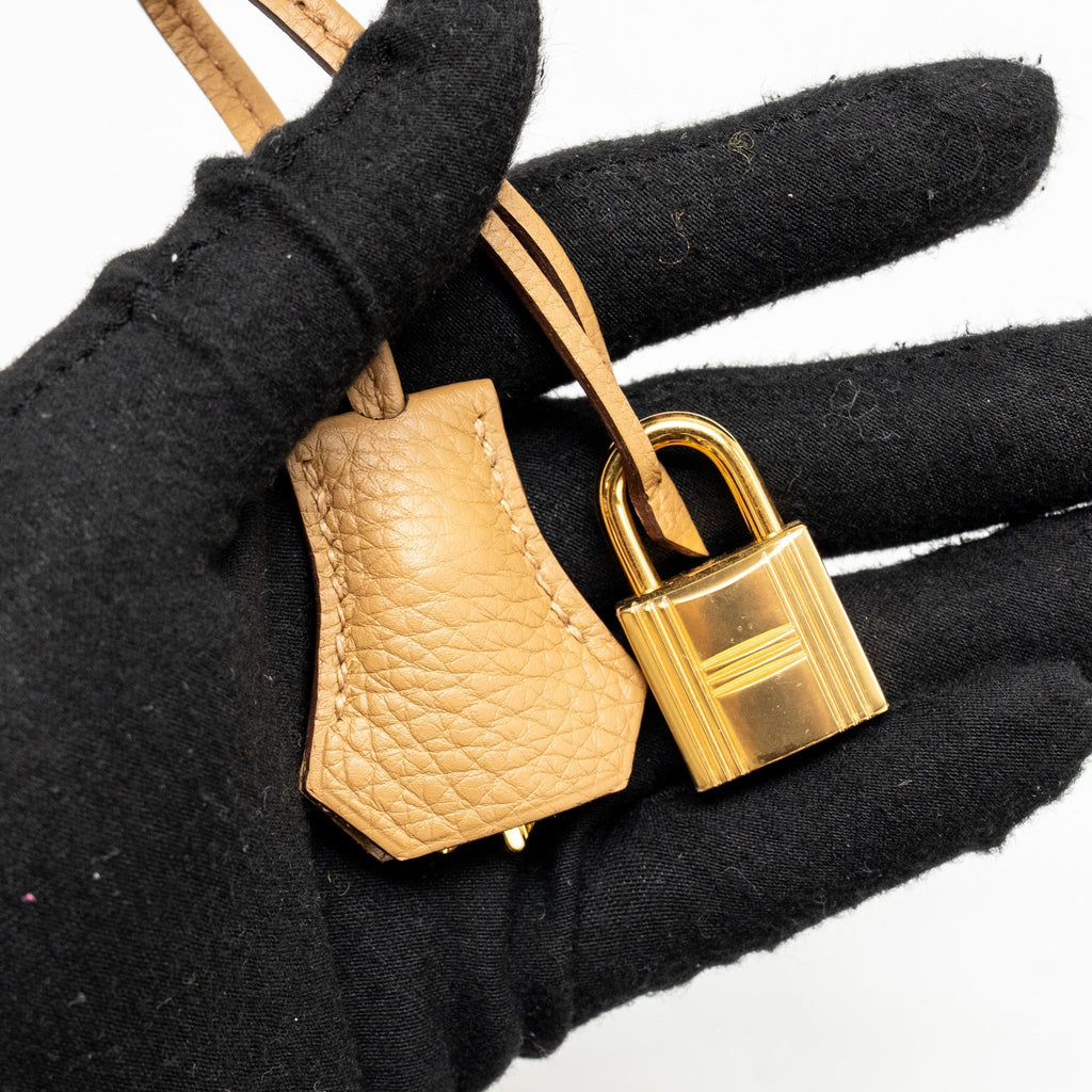 HERMES BIRKIN 25 TOGO BISCUIT GHW