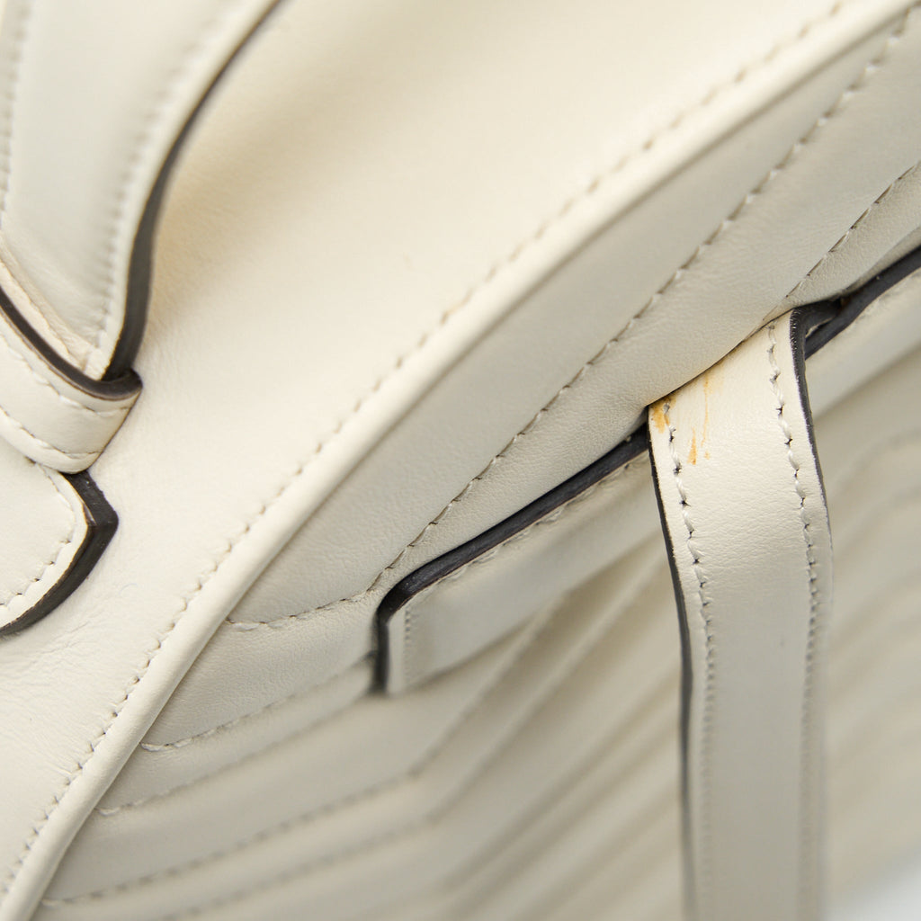 GG MARMONT BACKPACK CALFSKIN WHITE GHW