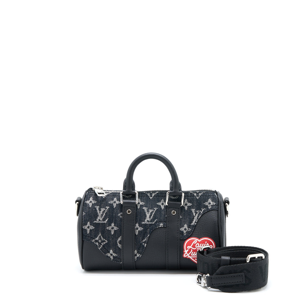 KEEPALL XS DENIM BLACK/LEATHER SHW