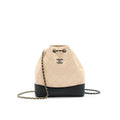 GABRIELLE BACKPACK IN AGED CALFSKIN QUILTED LEATHER BEIGE