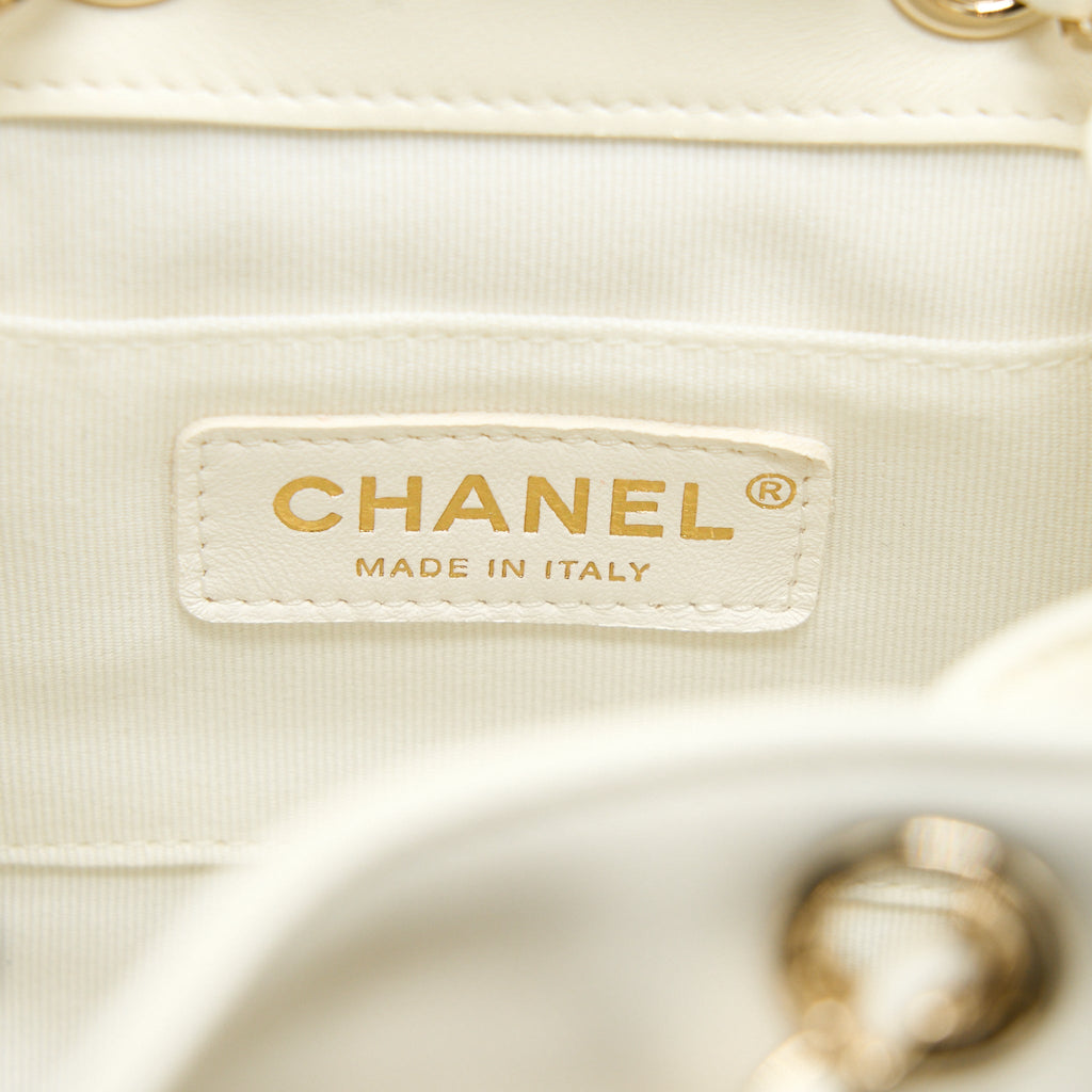 DUMA MINI BACKPACK LAMBSKIN WHITE LGHW (MICROCHIP)