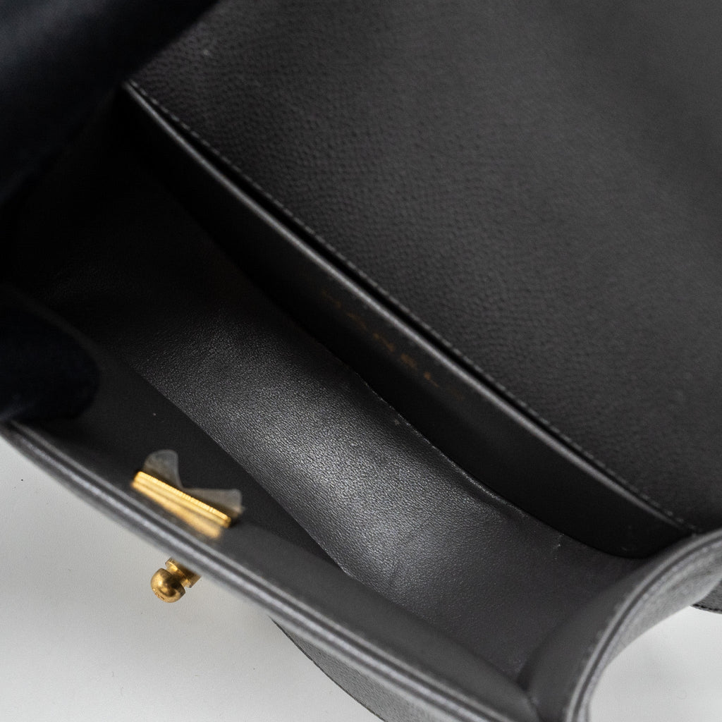 22A ROUND BOY MESSENGER BAG CAVIAR GREY GHW(MICROCHIP)