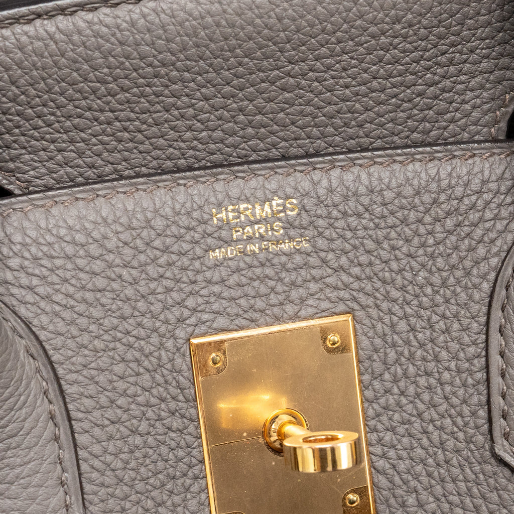 HERMES BIRKIN 30 TOGO GRIS ETAIN RGHW