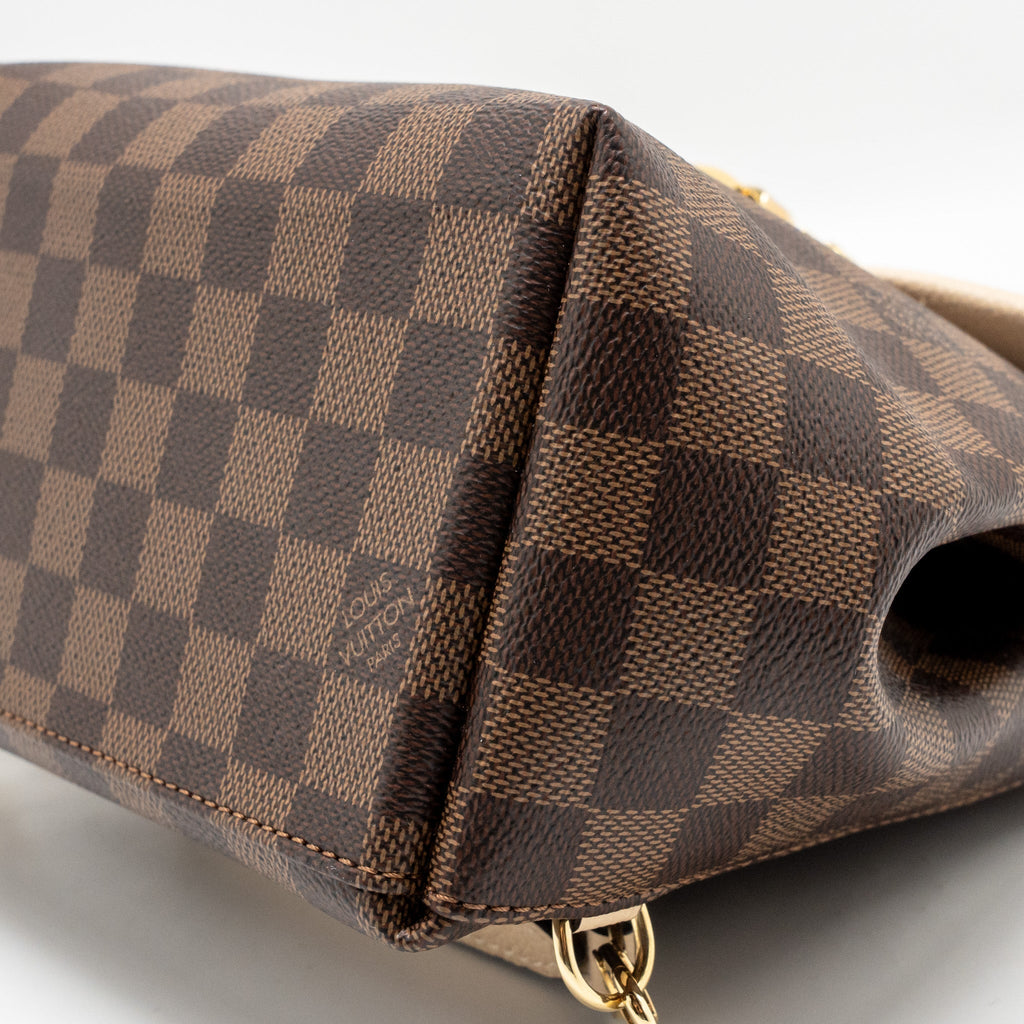 CLAPTON BACKPACK DAMIER EBENE CANVAS/LEATHER LIGHT PINK GHW