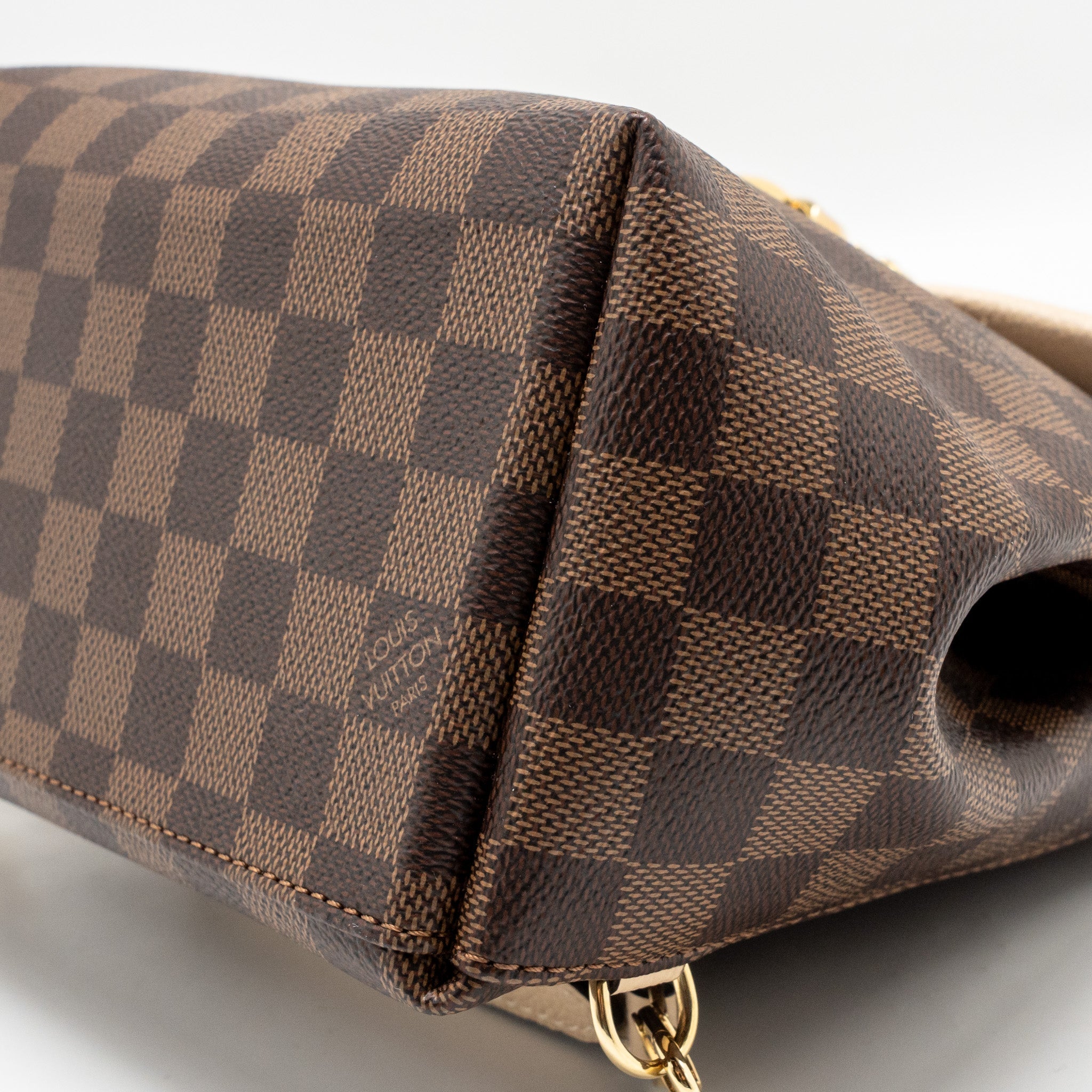 CLAPTON BACKPACK DAMIER EBENE CANVAS/LEATHER LIGHT PINK GHW