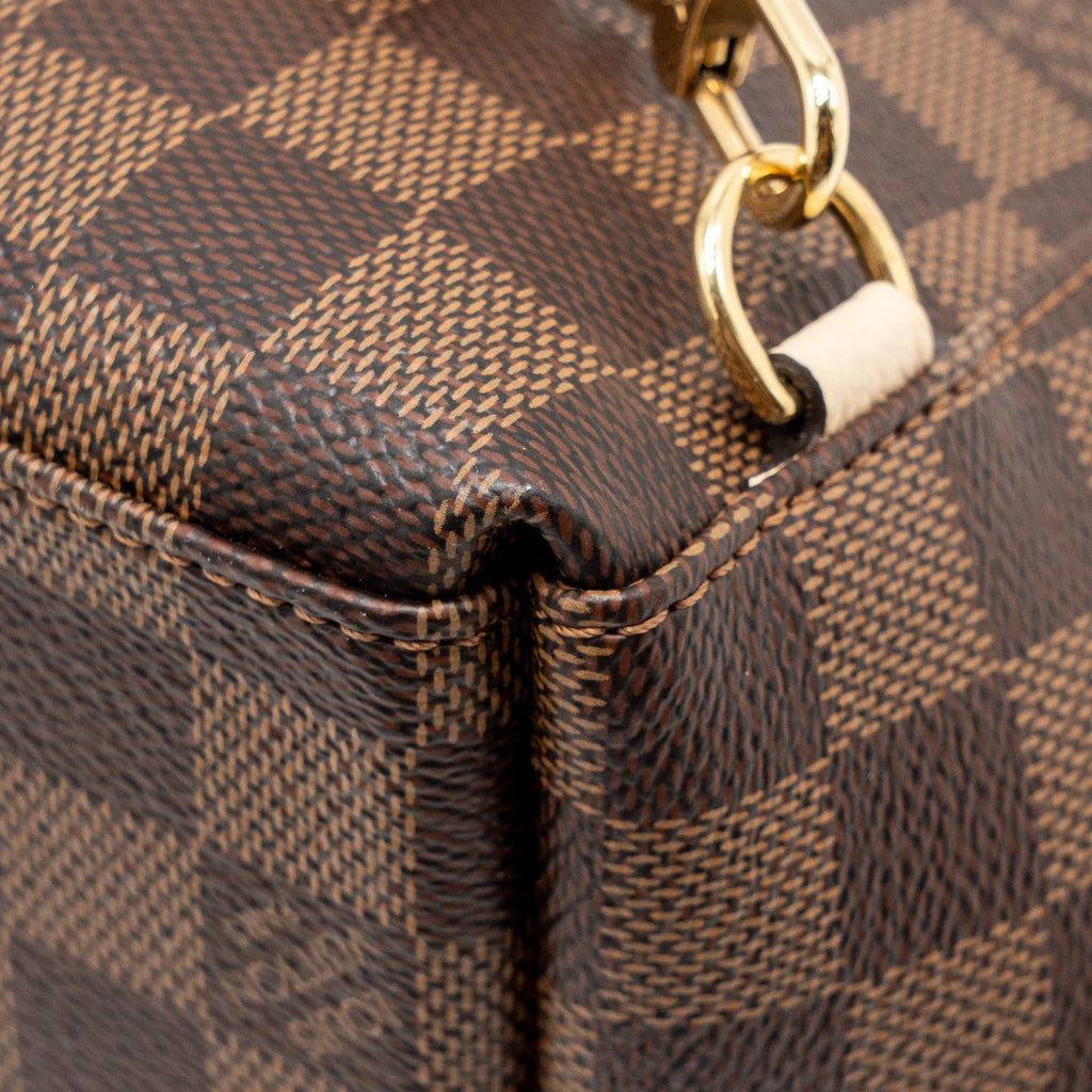 CLAPTON BACKPACK DAMIER EBENE CANVAS/LEATHER LIGHT PINK GHW