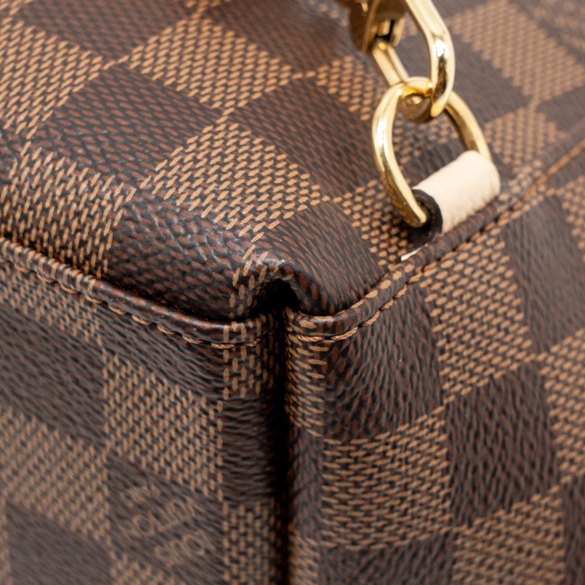 CLAPTON BACKPACK DAMIER EBENE CANVAS/LEATHER LIGHT PINK GHW