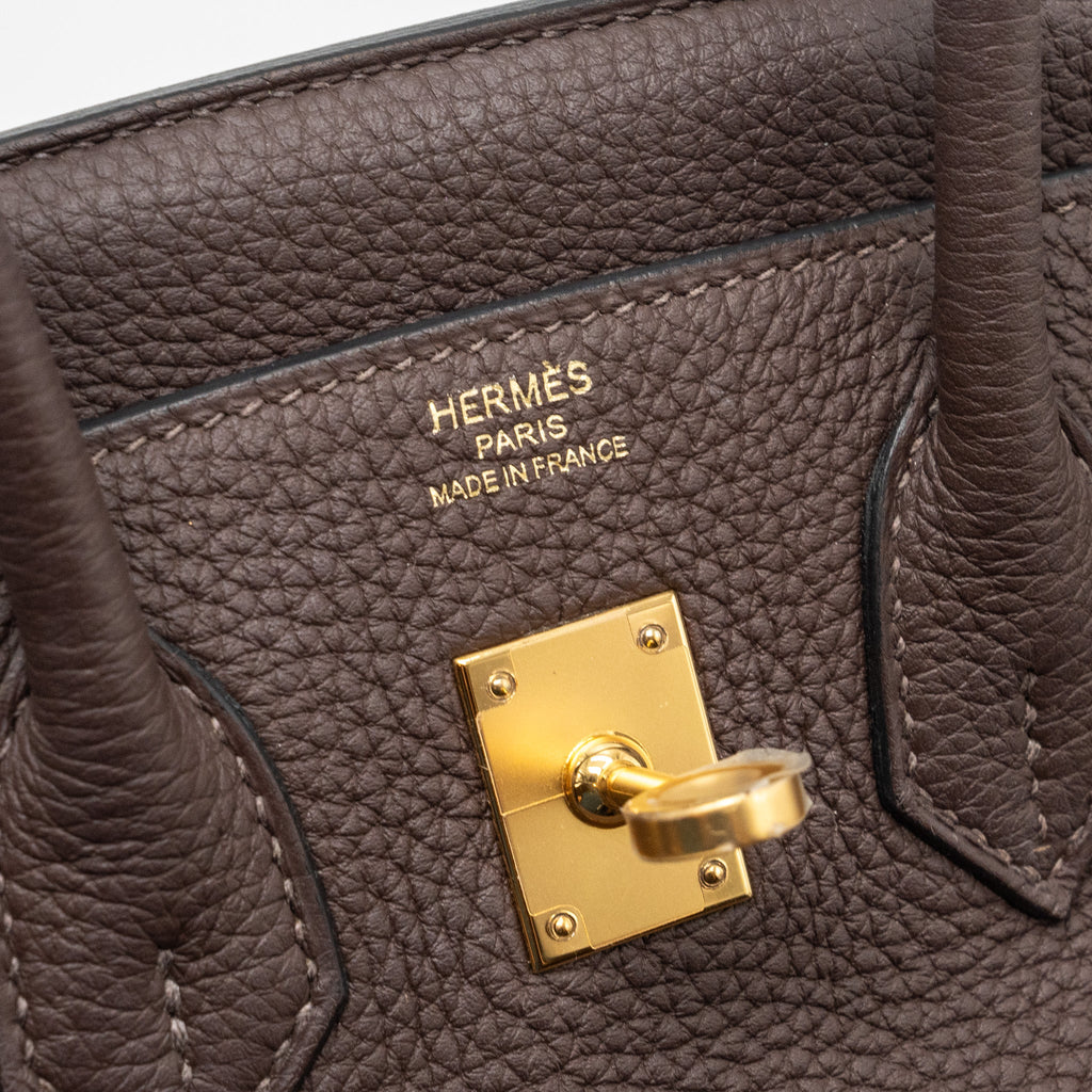 HERMES BIRKIN 25 TOGO EBENE GHW