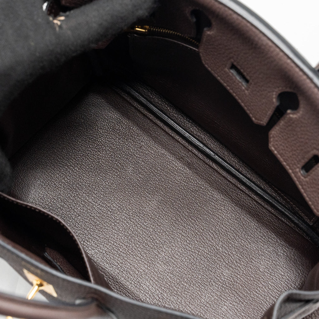 HERMES BIRKIN 25 TOGO EBENE GHW