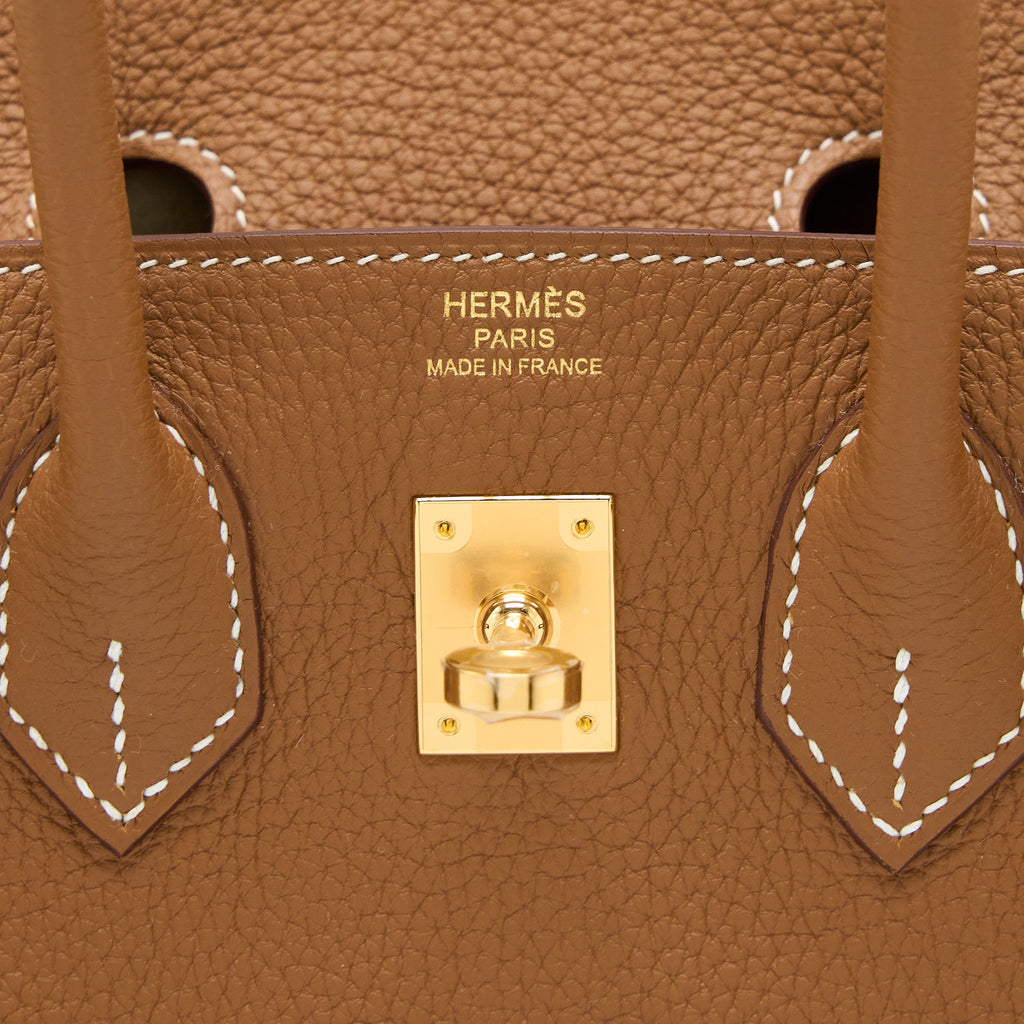 HERMES BIRKIN 25 TOGO GOLD WITH GHW