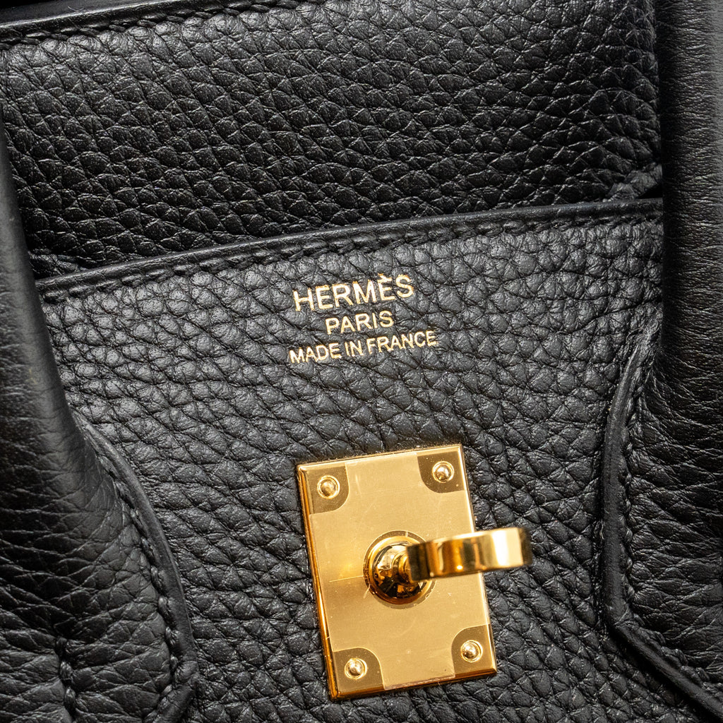 HERMES BIRKIN 25 TOGO BLACK GHW