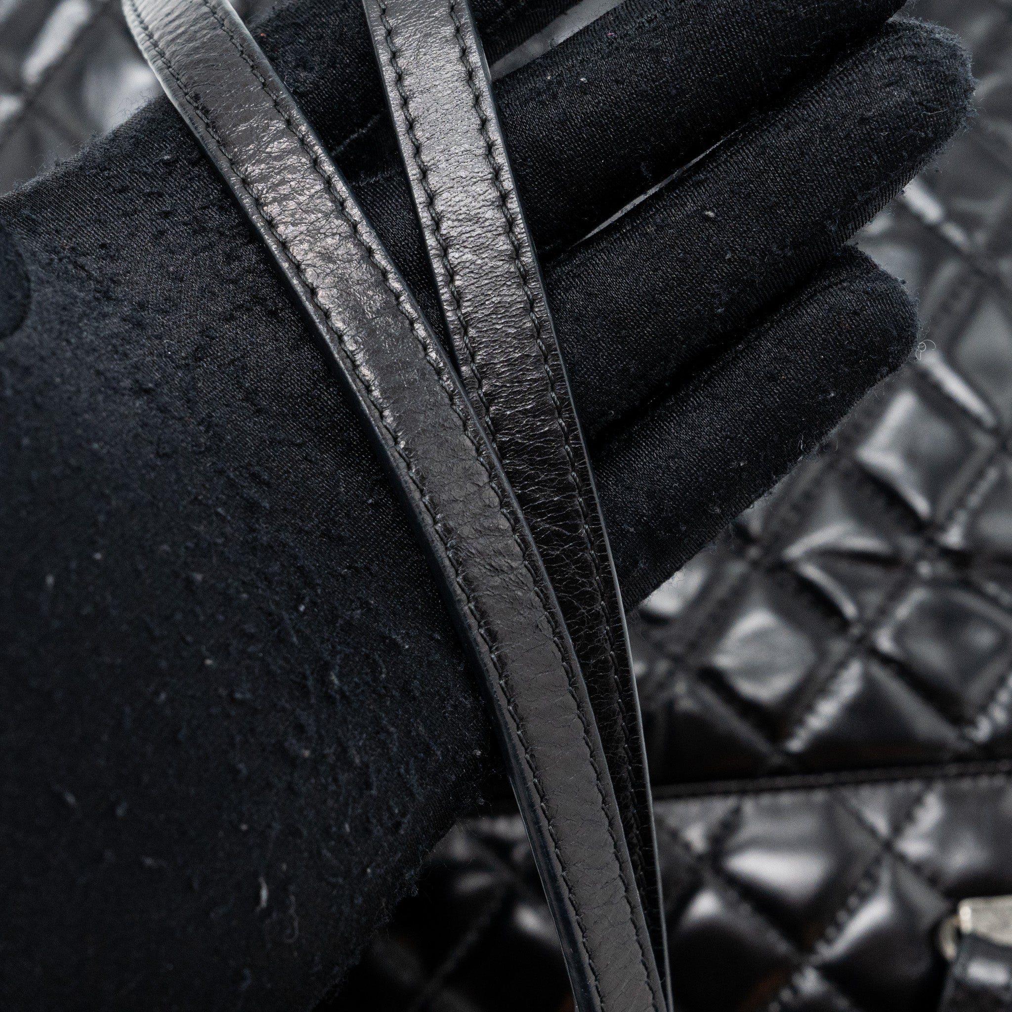 LARGE QUILTED MOUNTAIN  BACKPACK CALFSKIN BLACK SHW