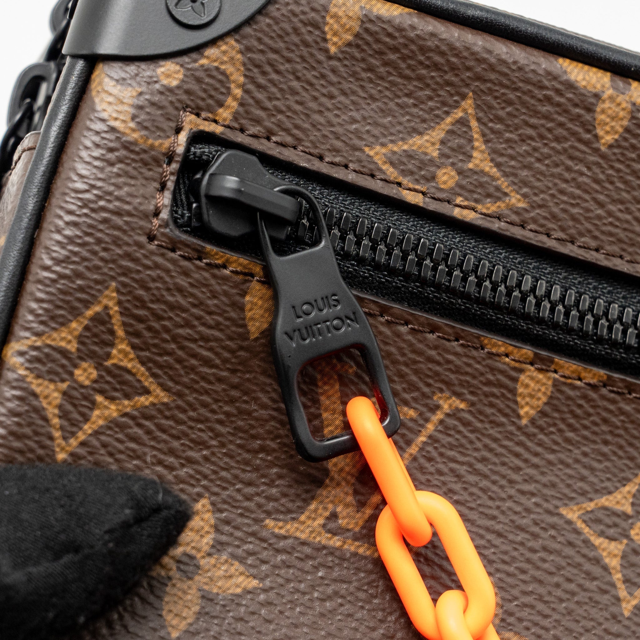 MINI SOFT TRUNK MONOGRAM CANVAS MARA-BLACK/ORANGE HARDWARE