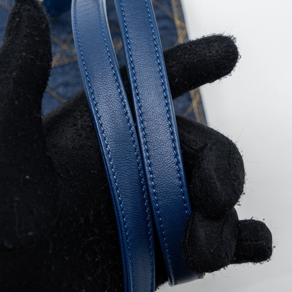 23S FLAP BACKPACK DENIM BLUE WITH GHW (MICROCHIP)