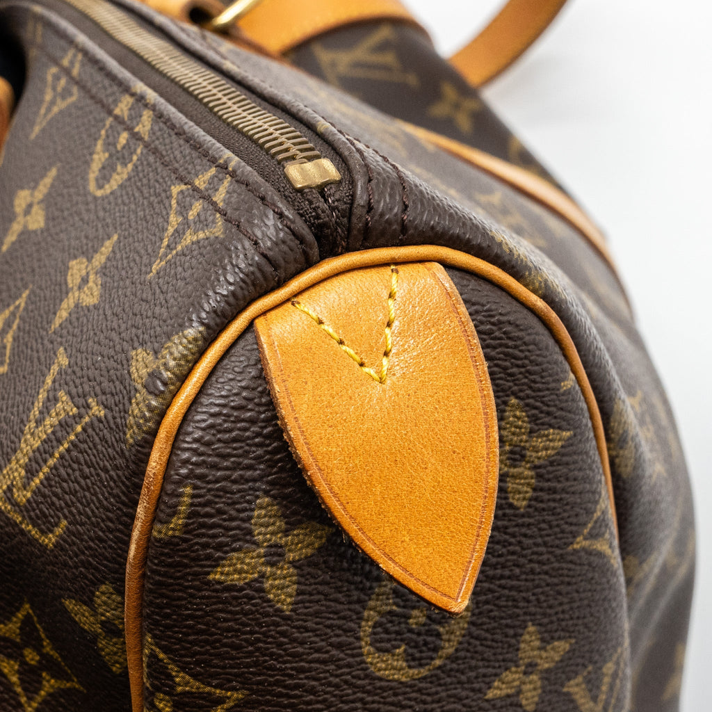 VINTAGE ZIPPER TRAVEL BAG MONOGRAM CANVAS GHW