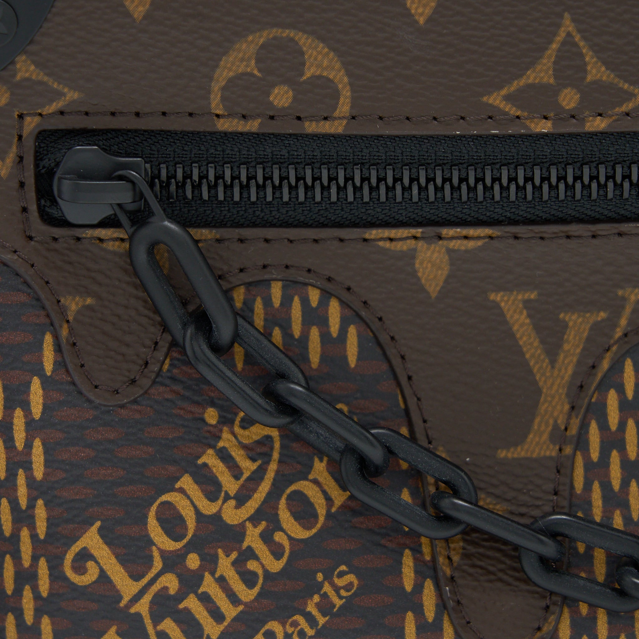 X NIGO MINI SOFT TRUNK DAMIER EBENE MATTE BLACK HARDWARE
