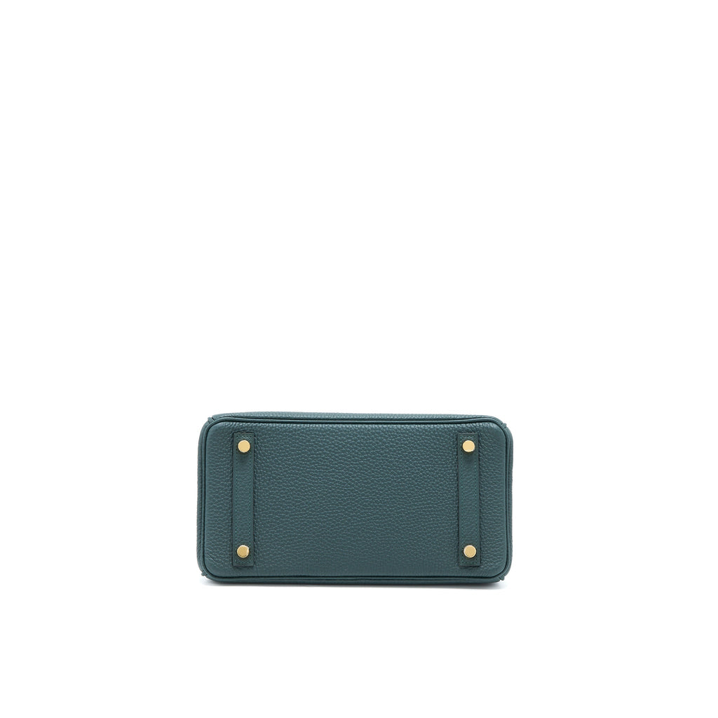HERME BIRKIN 25 TOUCH TOGO/ALLIGATOR MISSISSIPPIENSIS VERT CYPRES GHW