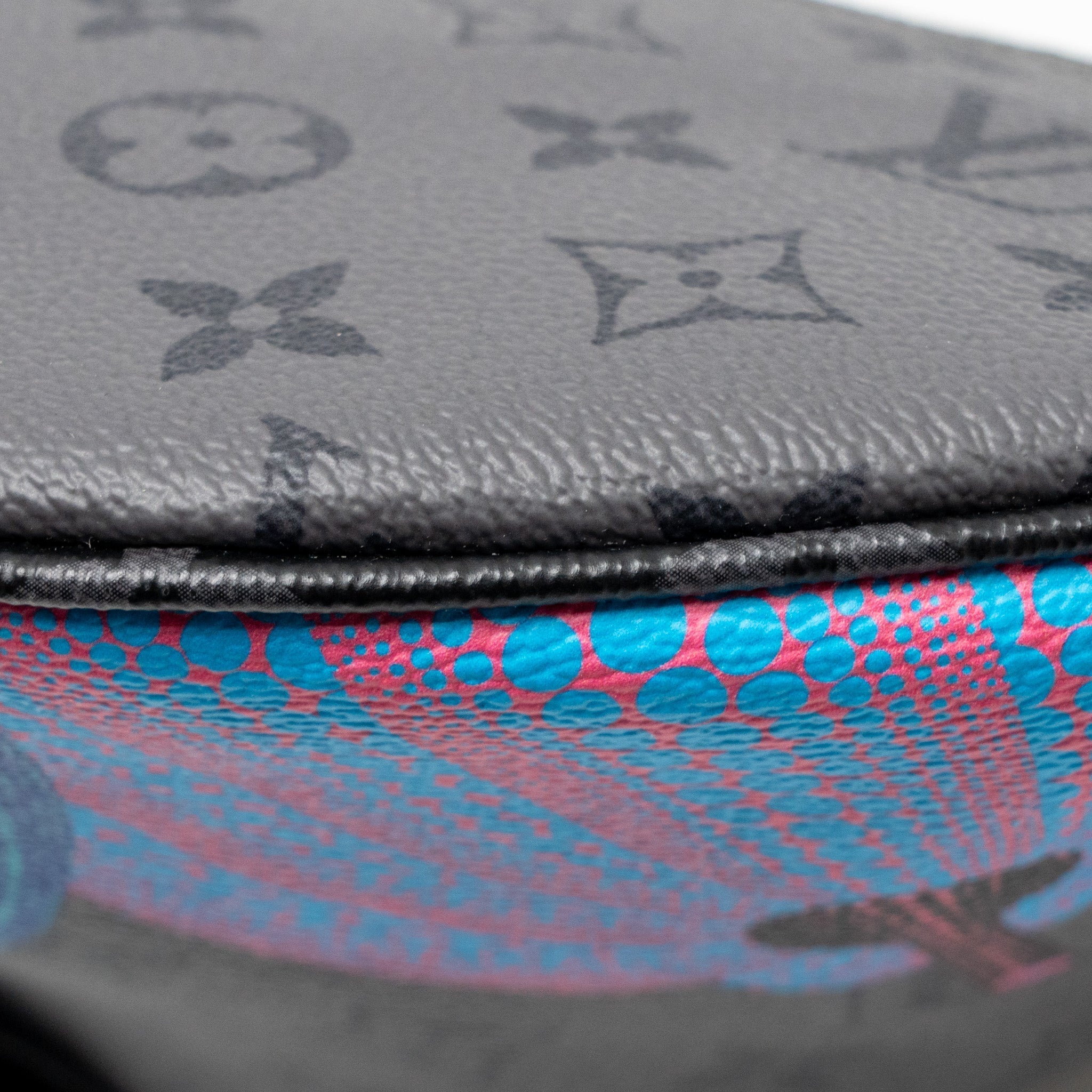 X YAYOI KUSAMA REVERSE MONOGRAM ECLIPSE MAXI BUMBAG CANVAS GREY/ MULTICOLOUR DARK SILVER HARDWARE
