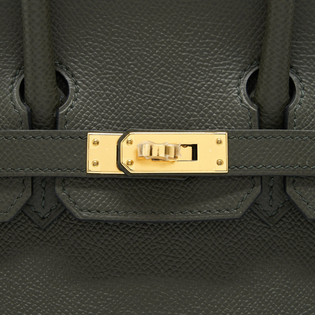 HERMES BIRKIN 25 C6 VERT DE GRIS EPSOM LEATHER GHW