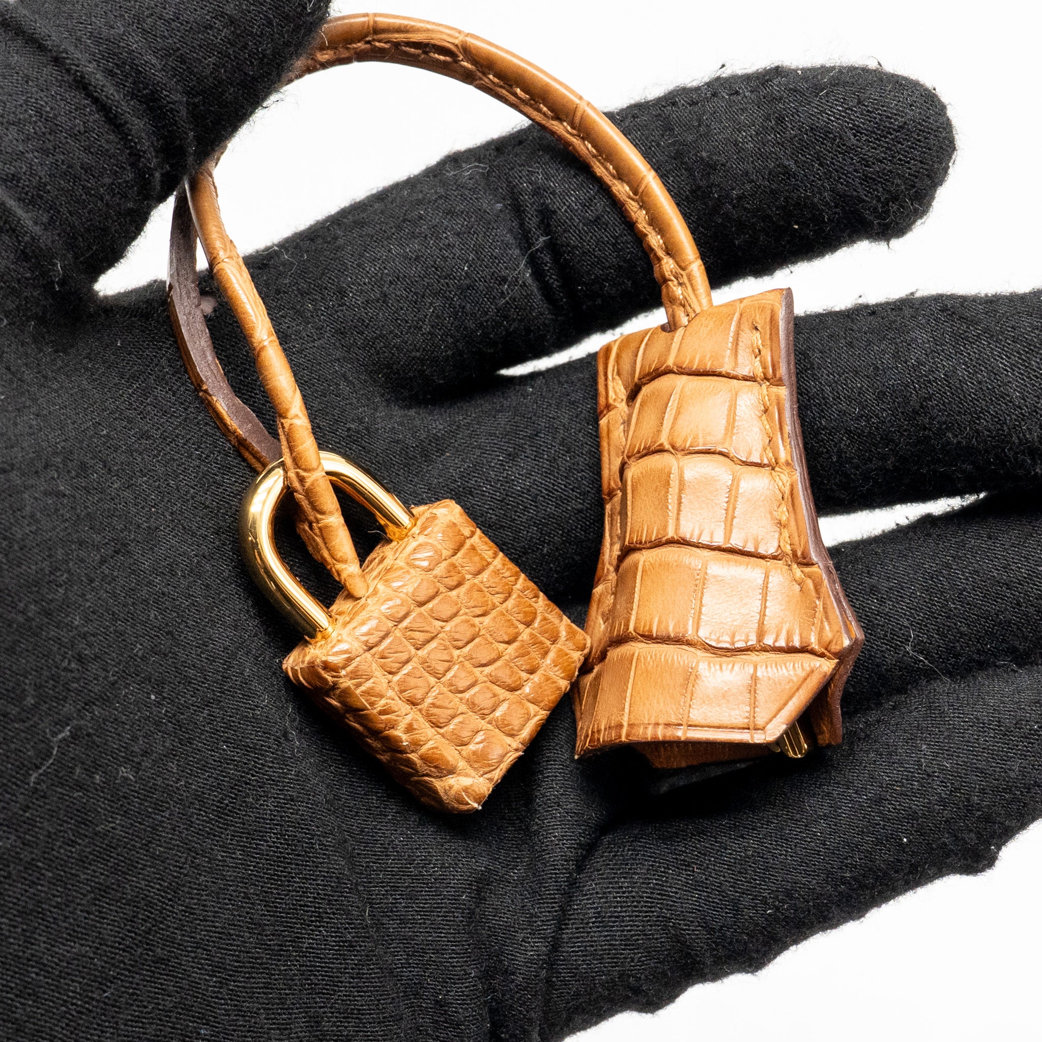 HERMES BIRKIN 20 ALLIGATOR MISSISSIPPIENSIS MAT GOLD GHW