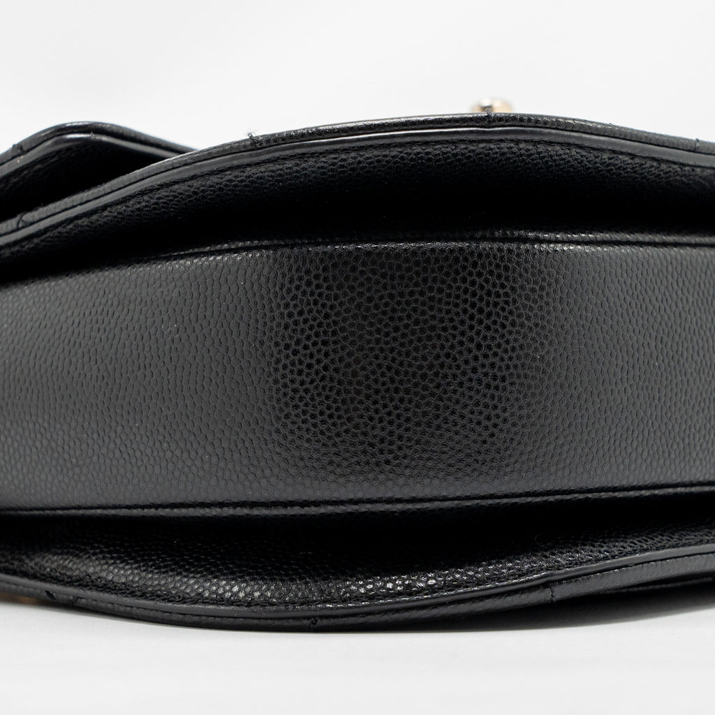 22B ROUND MESSENGER BAG CAVIAR BLACK GHW (MICROCHIP)