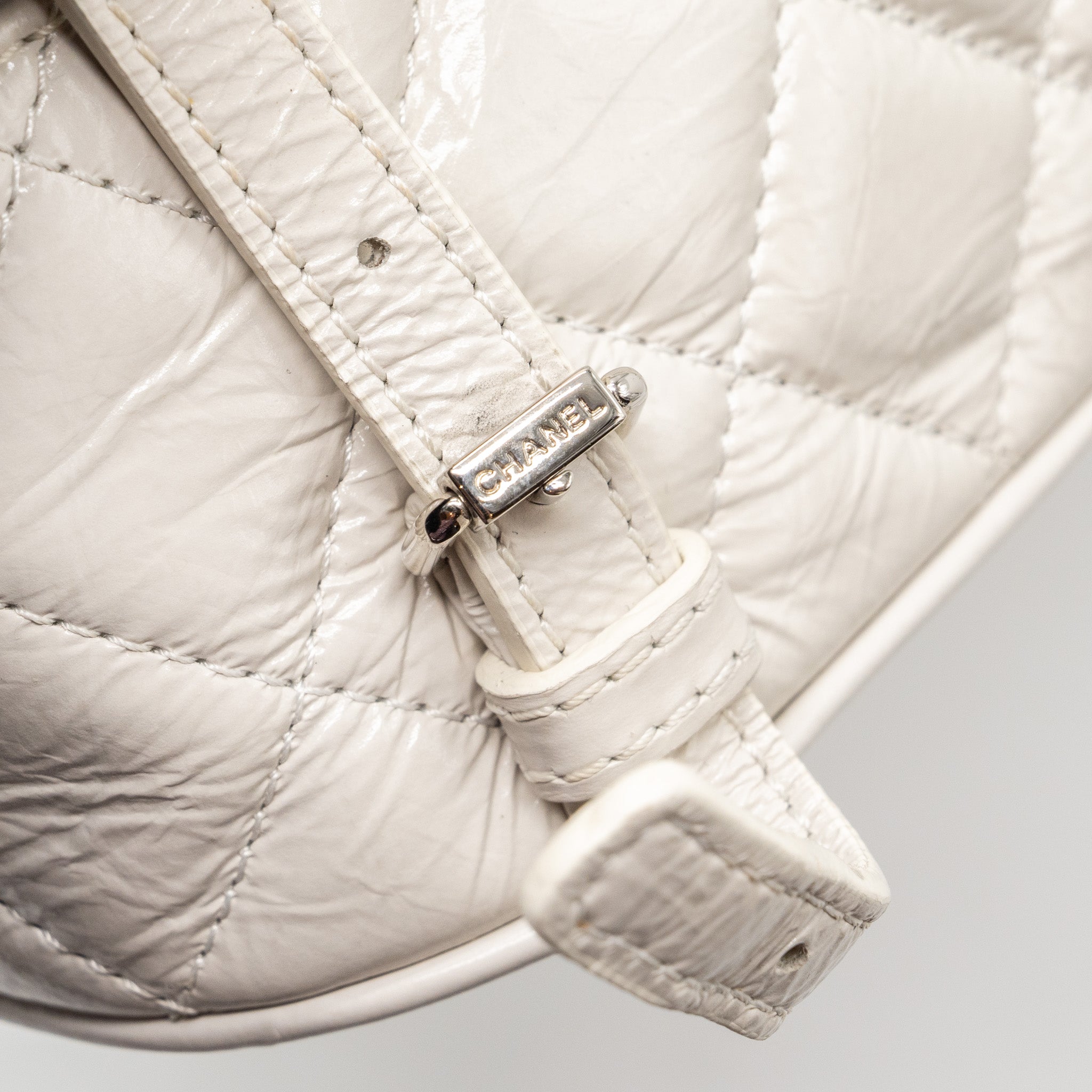 TRANSPARENT BACKPACK PVC/SHINY CALFSKIN WHITE SHW
